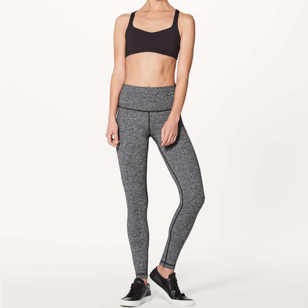 Lululemon Wunder Under High-Rise Tight 28" - Heathered Black - Size 6